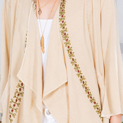 Young Threads - Bohemian Elegance: Stonewashed Rayon Kimono