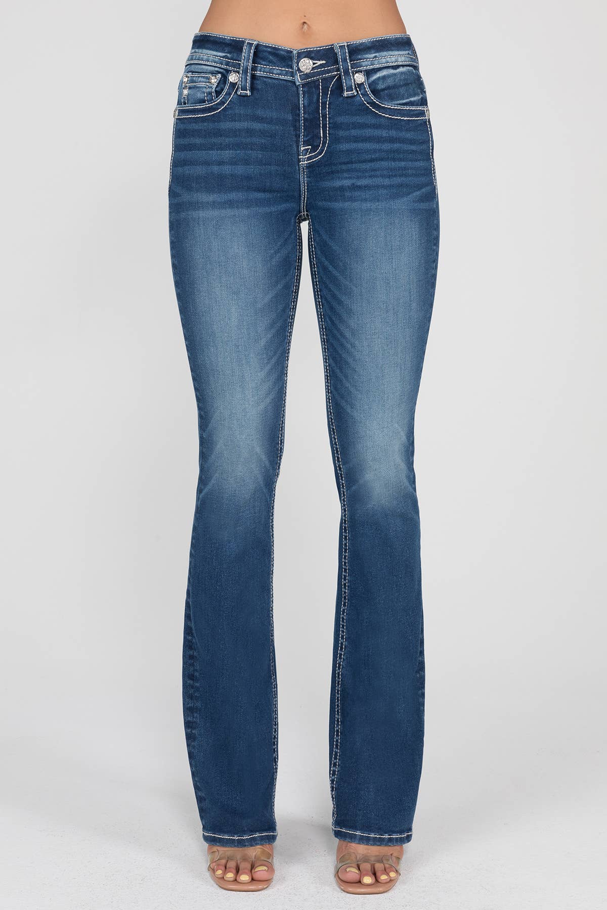 Miss Me-M9251B Mid-Rise Bootcut Jeans
