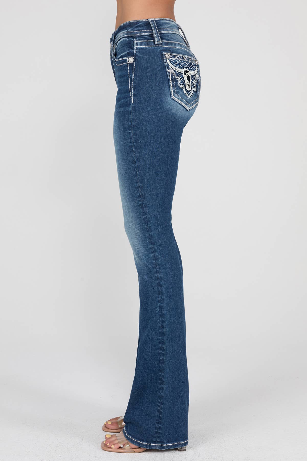 Miss Me-M9251B Mid-Rise Bootcut Jeans