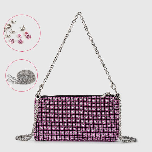 Ole - Rectangle Rhinestone Crossbody Bag