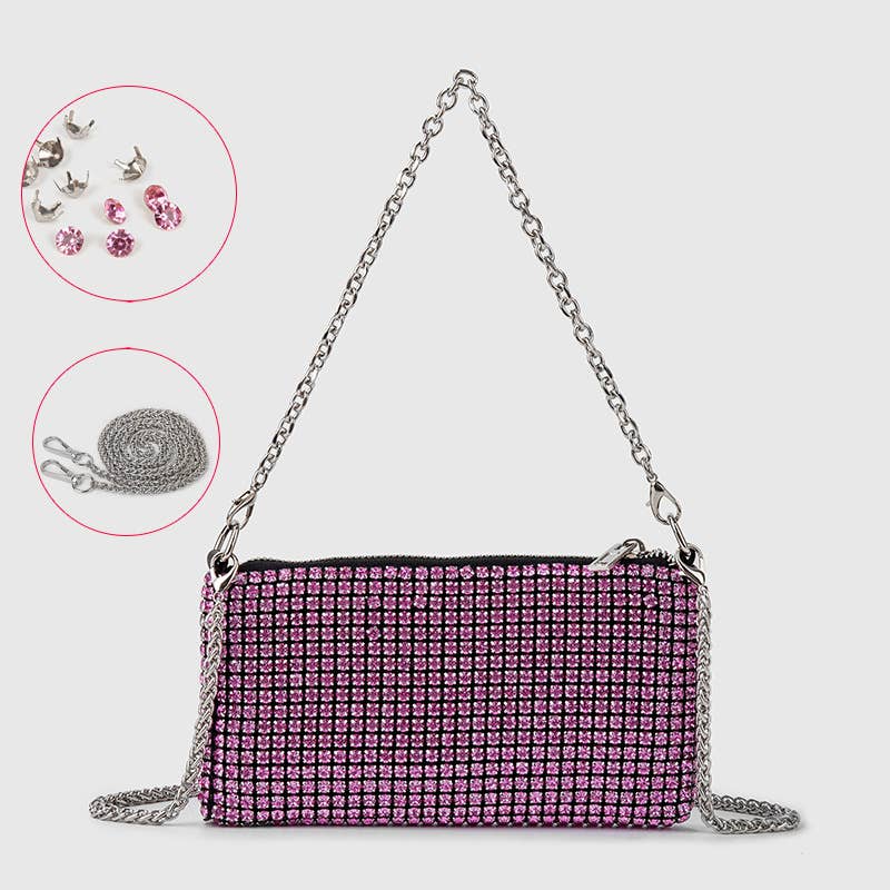 Ole - Rectangle Rhinestone Crossbody Bag