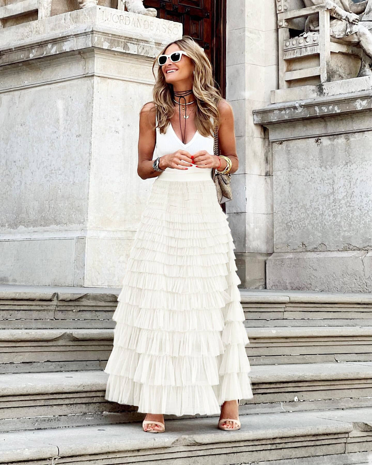 Hope & Sunshine - Mesh Tiered Skirt