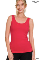 42POPS - ",,..2 Way V-neck/Scoop neck Seamless Tank