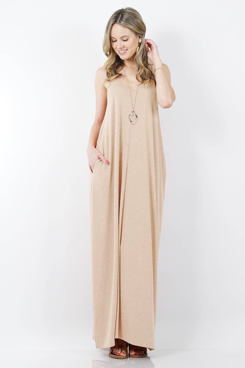 42POPS - `.42pops Maxi Dress w/ adjustable strap & pockets