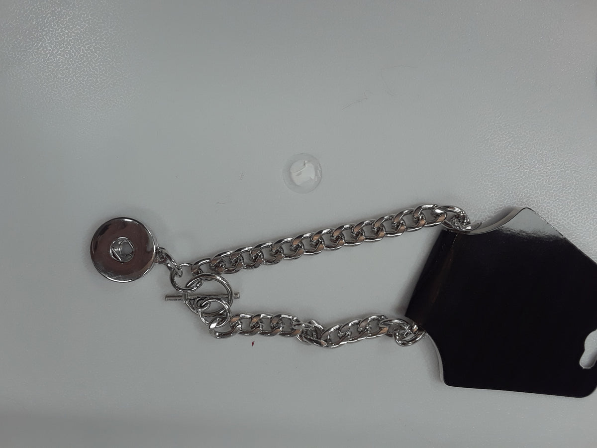 Silver Snap Charm Bracelet