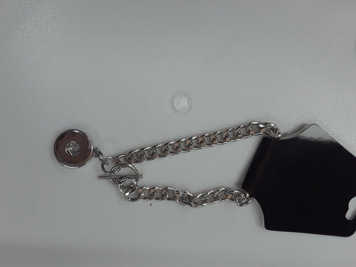 Silver Snap Charm Bracelet