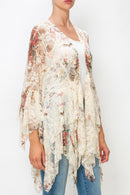 Origami Joyful Tiered Lace Cardigan, 4618BG-JOYFUL — manufacturer view 2