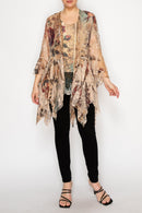 Origami Vintage Bird Tiered Lace Cardigan, 4618TP-VINTAGE Bird — manufacturer view 1