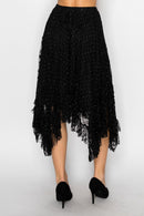 Origami Black Tiered Lace Skirt, 4904BLACK — manufacturer view 4