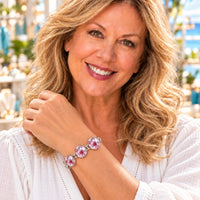 Multi Pink Crystal Sandy Snap Interchangeable Charm
