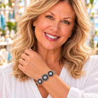 Solid Stone In Black Enamel Sandy Snap Interchangeable Charm