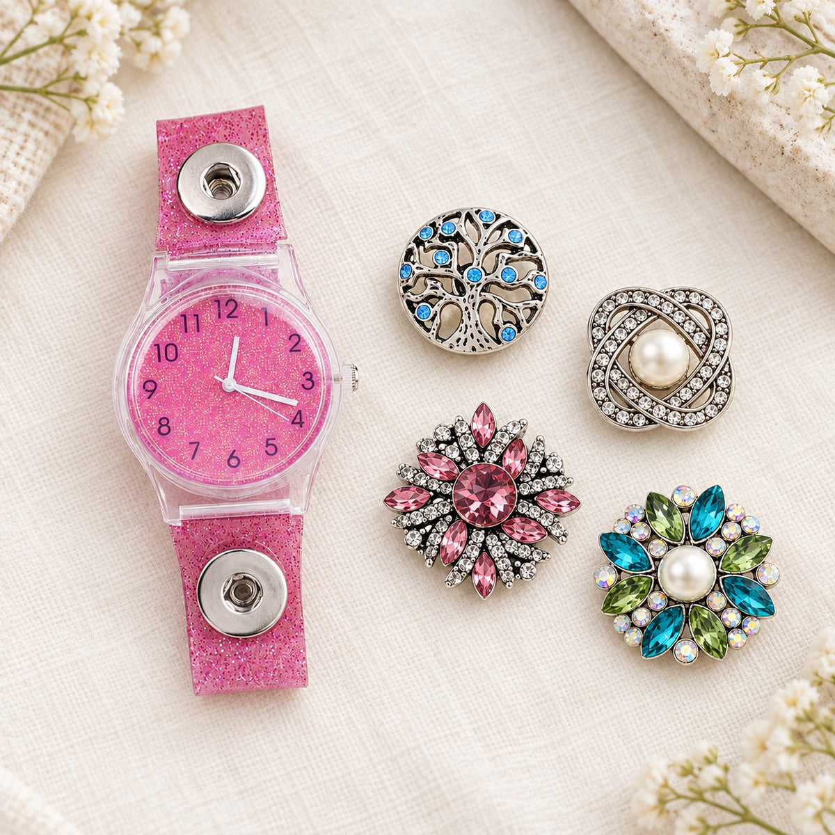 Sandy Snap Interchangeable Charm Watch