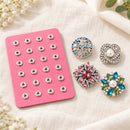 Sandy Snap Interchangeable Charm Holder/Display Mat plain base beside four separate decorative snaps; styling choices