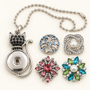 Stainless Steal Ball  Silver & Black Beaded Cat Sandy Snap plain base beside four separate decorative snaps; styling choices