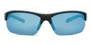 Eddy Float Polarized Sunglasses – Shiny Black Frame / Grey Cobalt Mirror Lens