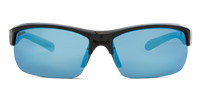 Eddy Float Polarized Sunglasses – Shiny Black Frame / Grey Cobalt Mirror Lens