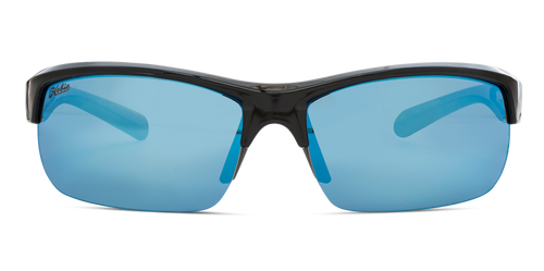 Eddy Float Polarized Sunglasses – Shiny Black Frame / Grey Cobalt Mirror Lens
