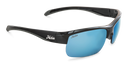 Eddy Float Polarized Sunglasses – Shiny Black Frame / Grey Cobalt Mirror Lens