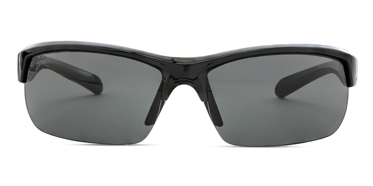 EDDY FLOAT SHINY BLACK FRAME / GREY POLARIZED PC LENS