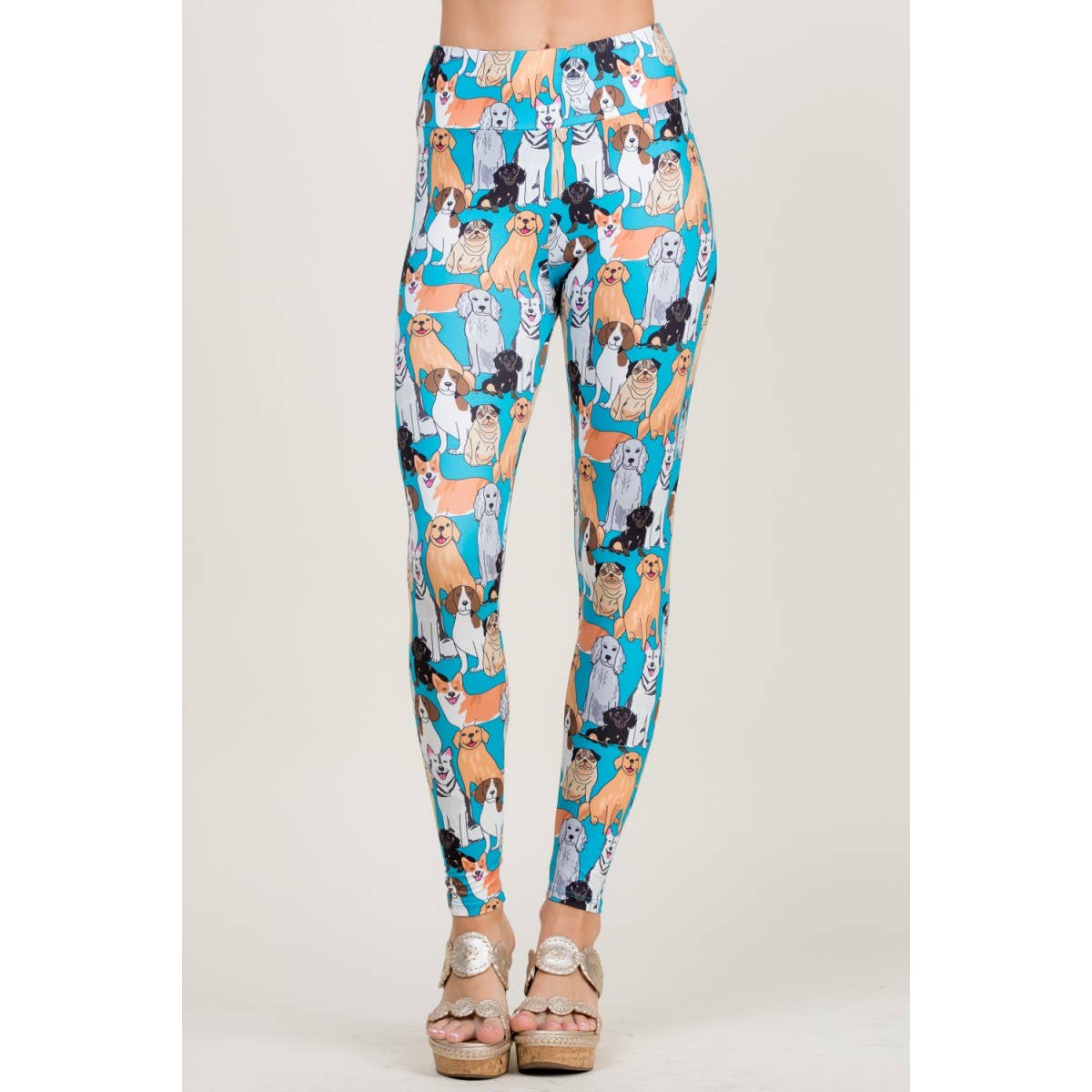 LA Soul - Colorful Dog Print Legging