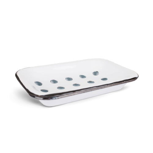 FinchBerry - Farmhouse White Metal Soap Dish