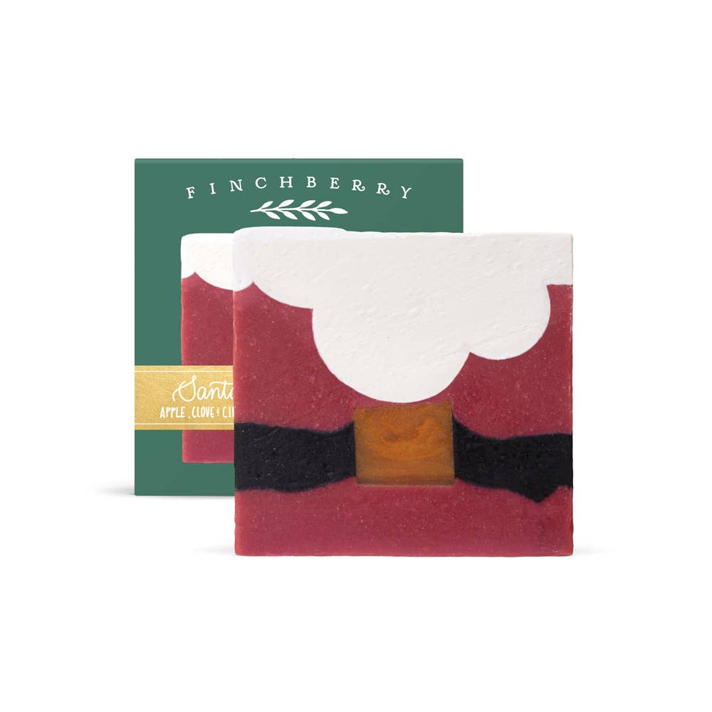 FinchBerry - Santa Soap (Boxed) - Christmas Holiday Stocking Stuffer