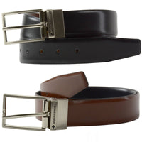 Alpine Swiss - Alpine Swiss Mens Dress Belt Reversible Black Brown Leather Imported from Spain - SB02R-SB06R-P