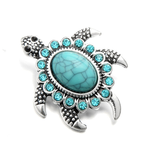 Crystal Starfish & Turtle Sandy Snap Interchangeable Charm 18mm