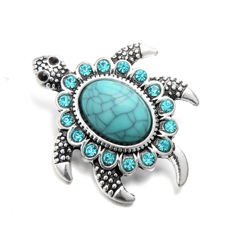 Crystal Starfish & Turtle Sandy Snap Interchangeable Charm 18mm