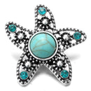 Crystal Starfish & Turtle Sandy Snap Interchangeable Charm 18mm