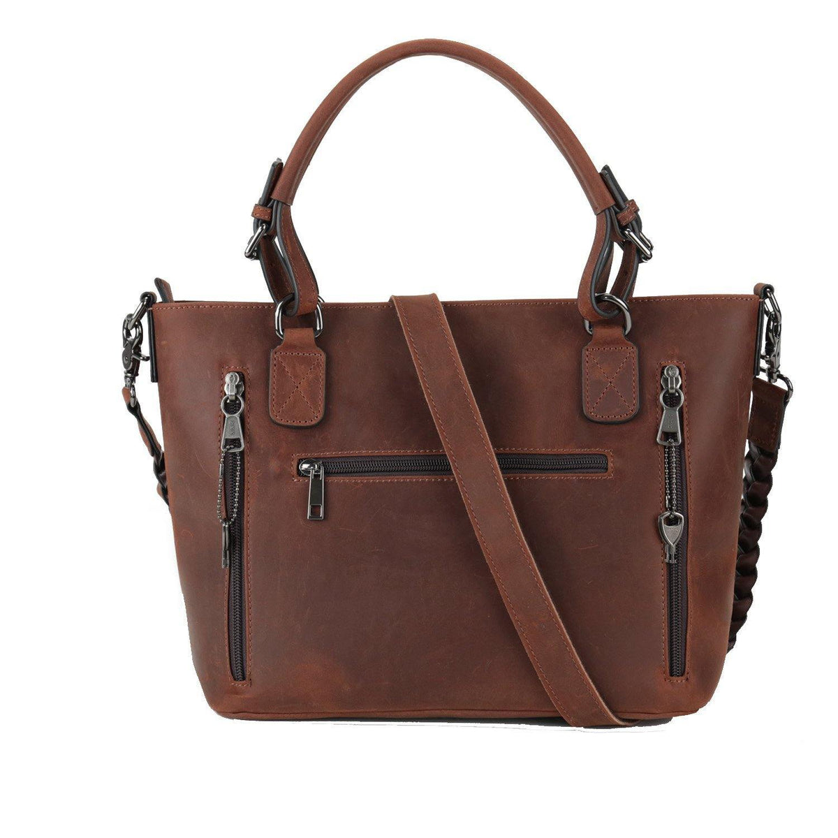 Concealed Carry Bailey Leather Satchel by Lady Conceal