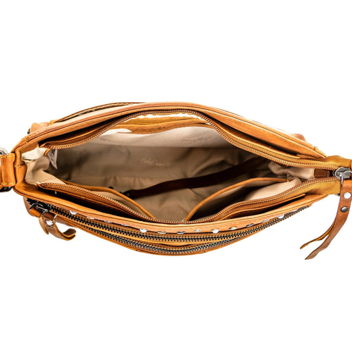 Concealed Carry Brynn Arched Leather Crossbody by Lady Conceal