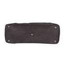 Bottom view of the dark brown Lady Conceal Kendall stitched tote