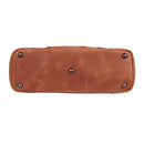 Bottom view of the brown Lady Conceal Kendall stitched tote