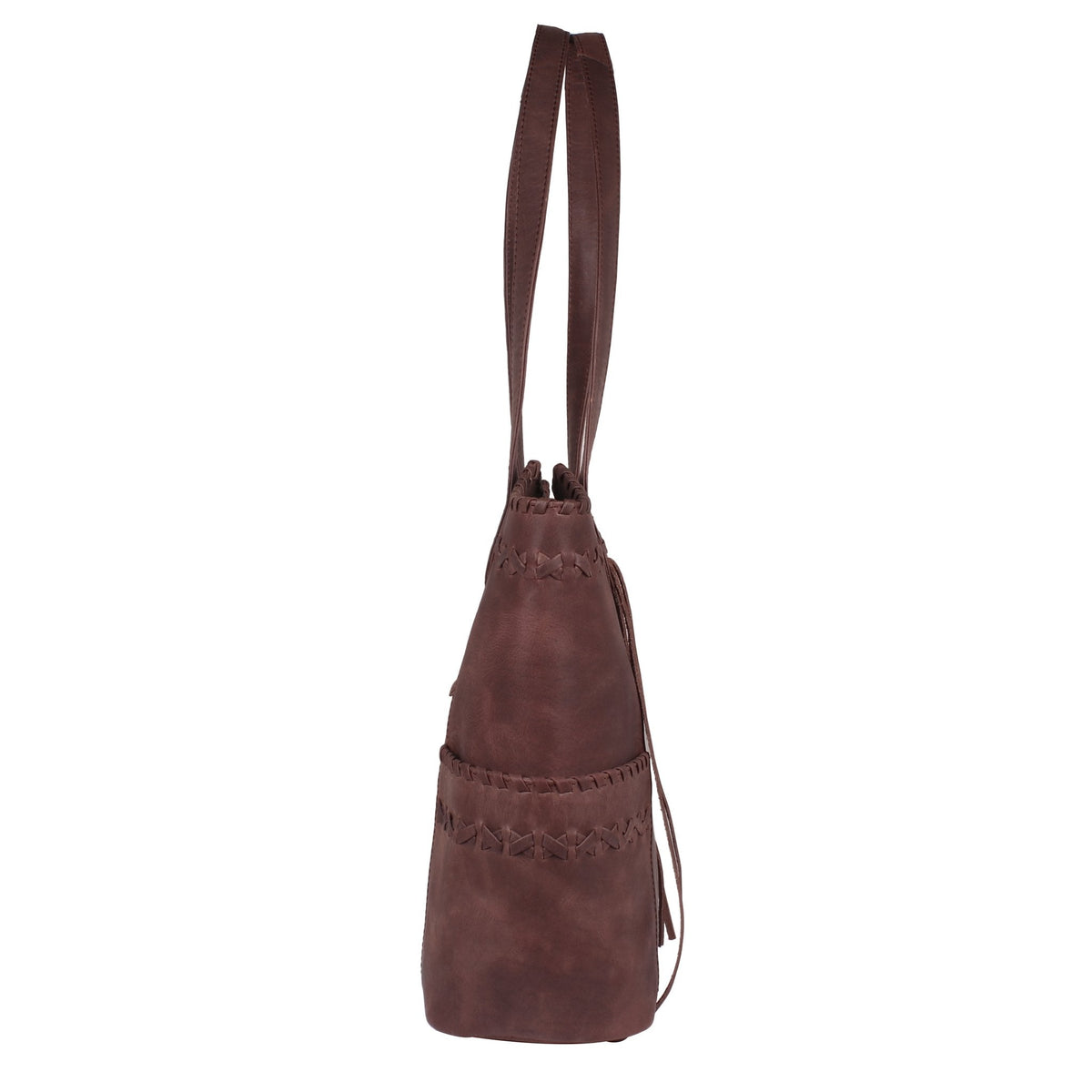 Concealed Carry Kendall Leather Stitched Tote by Lady Conceal