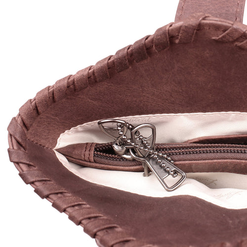 Concealed Carry Kendall Leather Stitched Tote by Lady Conceal