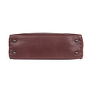 Bottom view of the burgundy Lady Conceal Juliana leather hobo