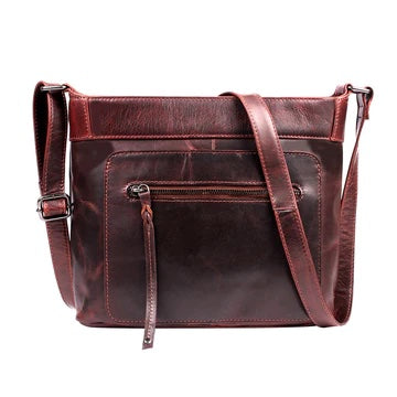 Concealed Carry Delaney Unisex Leather Crossbody by Lady Conceal