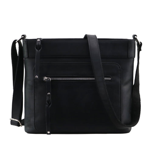 Concealed Carry Delaney Unisex Leather Crossbody by Lady Conceal