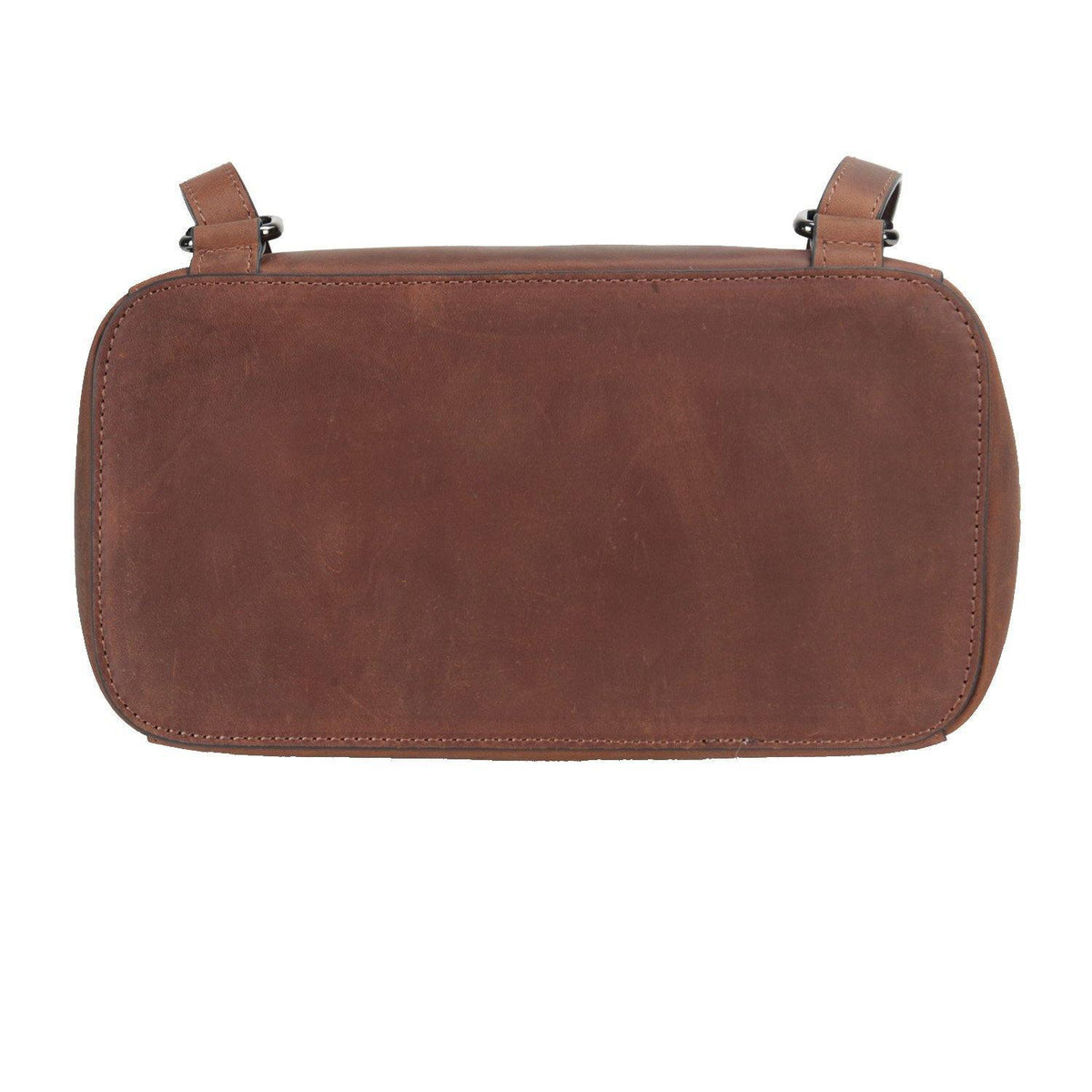 Bottom view of the brown Lady Conceal Allie leather backpack