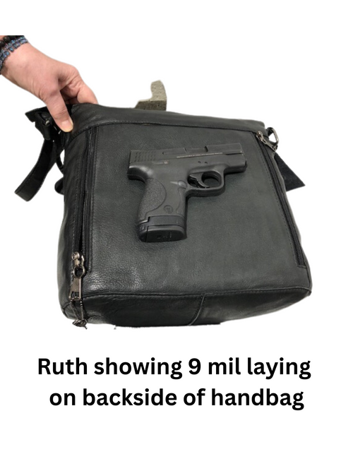 Concealed By Janko Ruth CCW Handbag – Black Leather Purse