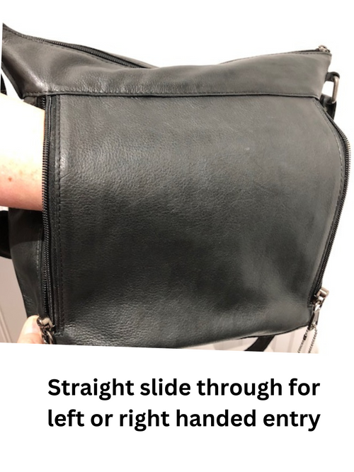 Concealed By Janko Ruth CCW Handbag – Black Leather Purse