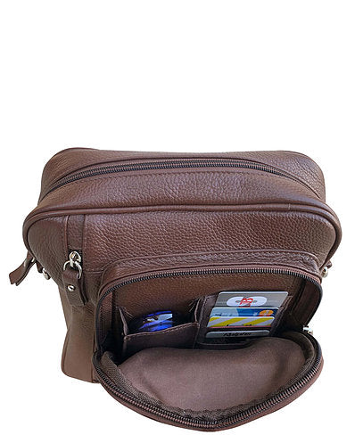 Concealed Carry Roma Cowhide Crossbody Handbag