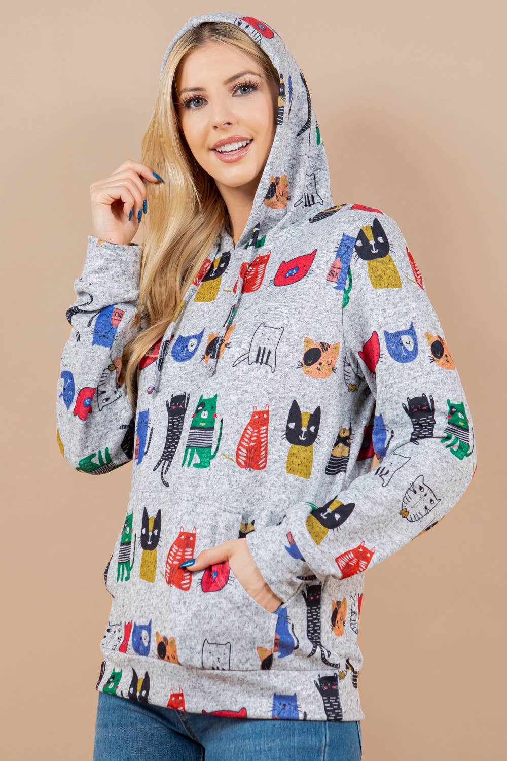 LA Soul - Colorful Cat Pullover Hoodie