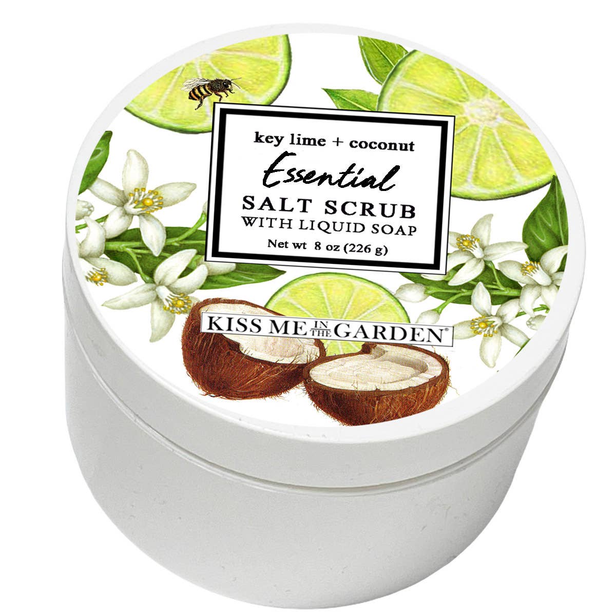 Kiss Me in the Garden - Key Lime & Coconut Salt Scrub Souffle 8 oz