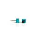 Tagua Gracia turquoise square stud earrings