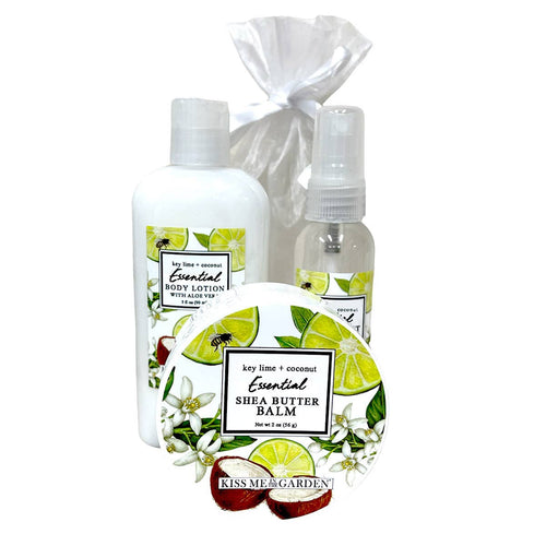 Kiss Me in the Garden - Key Lime & Coconut 3 Pc Gift Set
