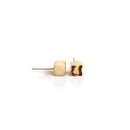 Tagua Gracia natural beige square stud earrings