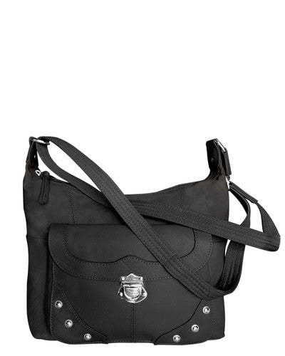 Concealed Carry Roma Studded Leather Cross Body