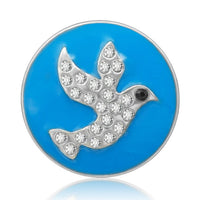 Dove on Blue Sky Sandy Snap Interchangeable Charm